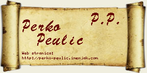 Perko Peulić vizit kartica
